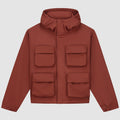 Veste à capuche en nylon avec poches 3D - Orange