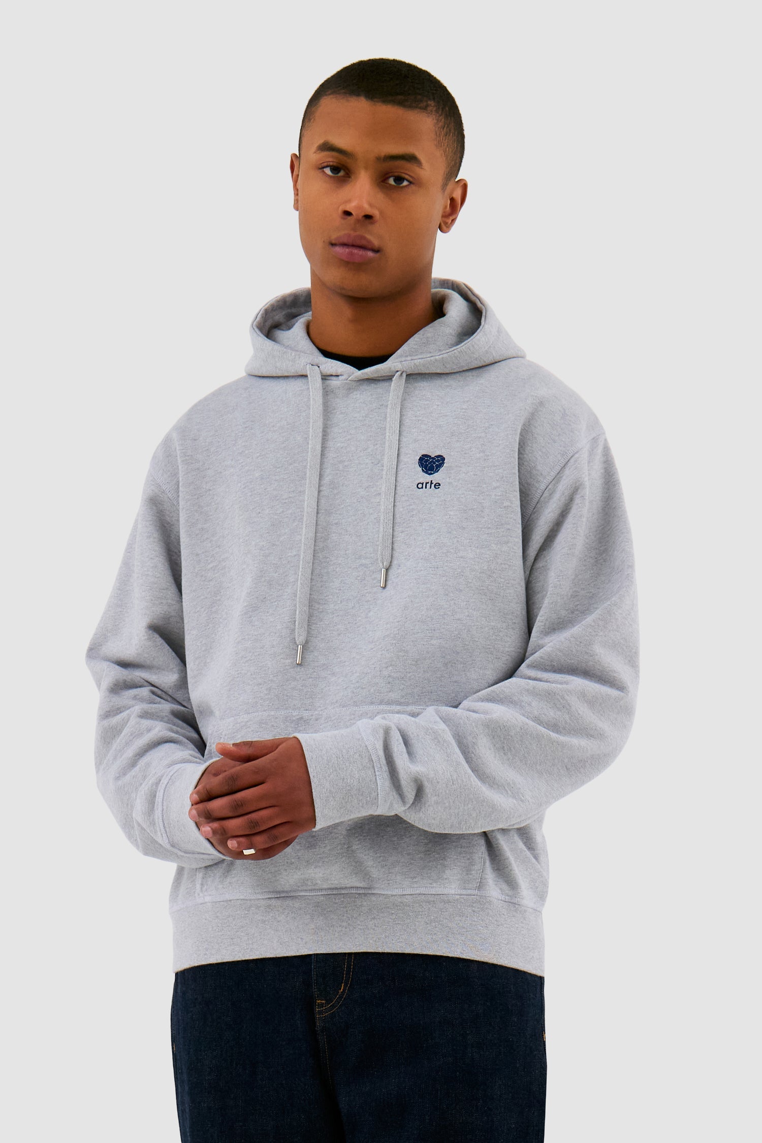 Sweat à capuche "Heart Flower" - Gris