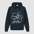 Sweat à capuche zippé avec logo fleuri - Marine