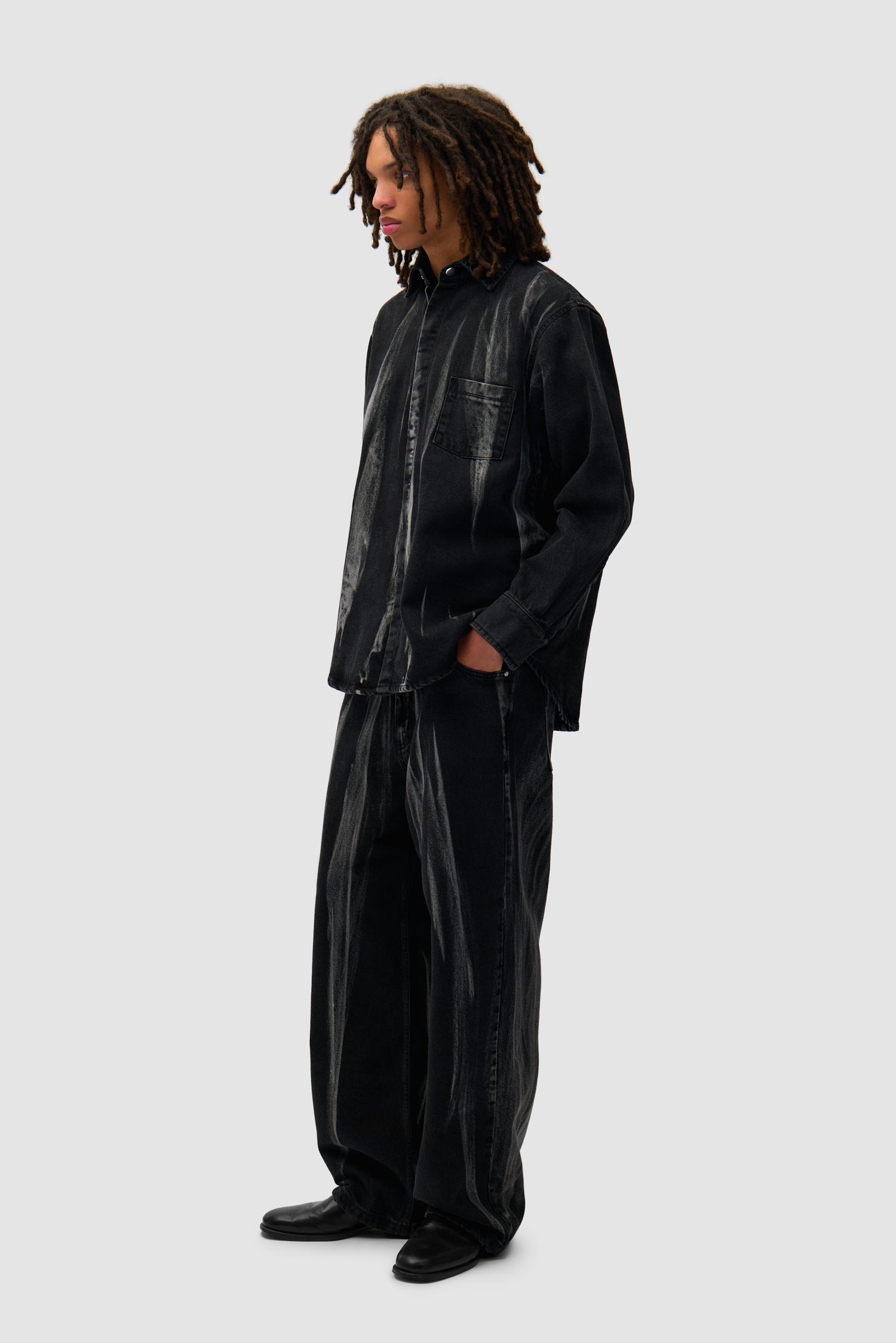 Chemise en denim - Denim noir