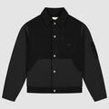 Veste combinée nylon/laine - Noir