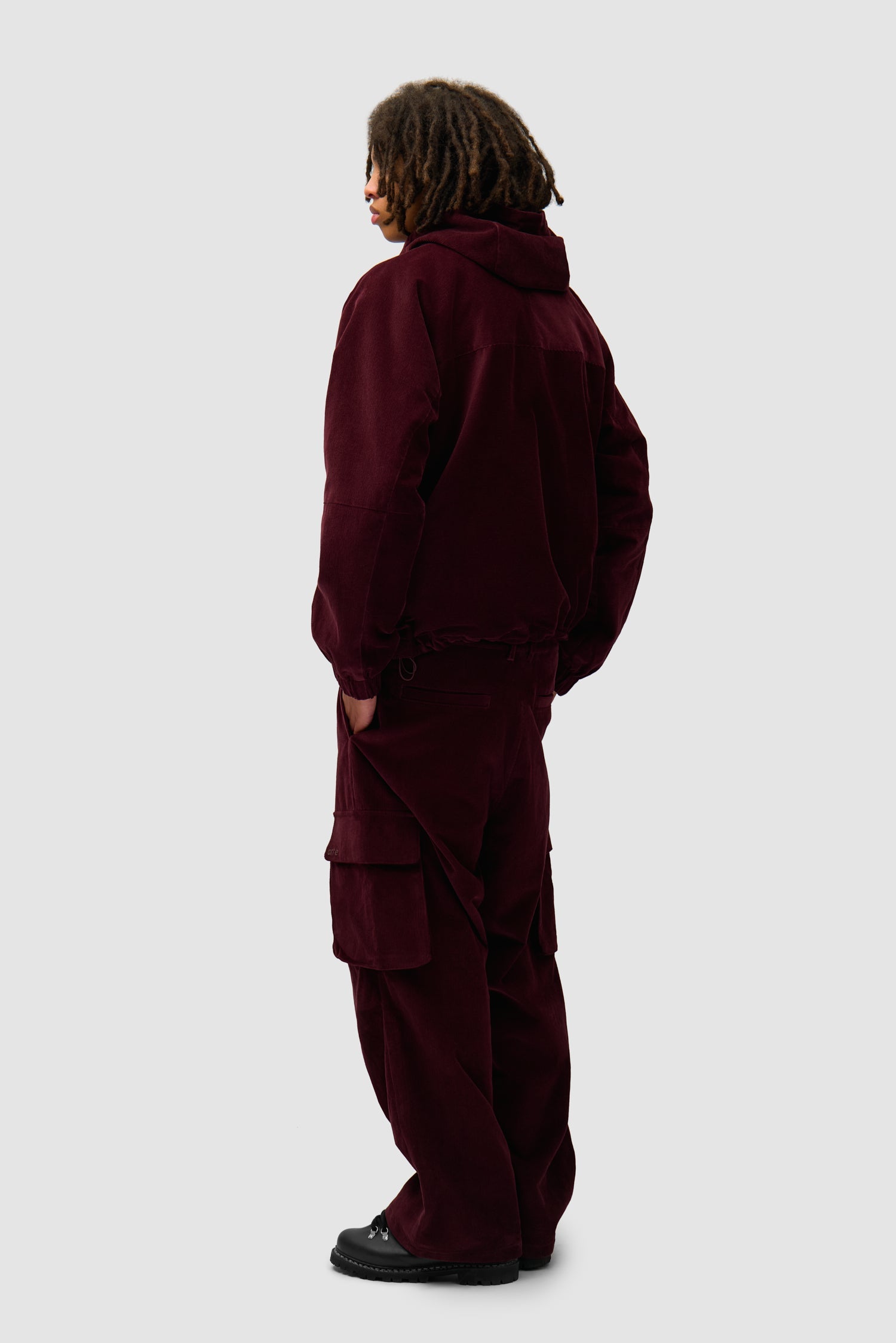 Veste technique en velours côtelé - Bordeaux