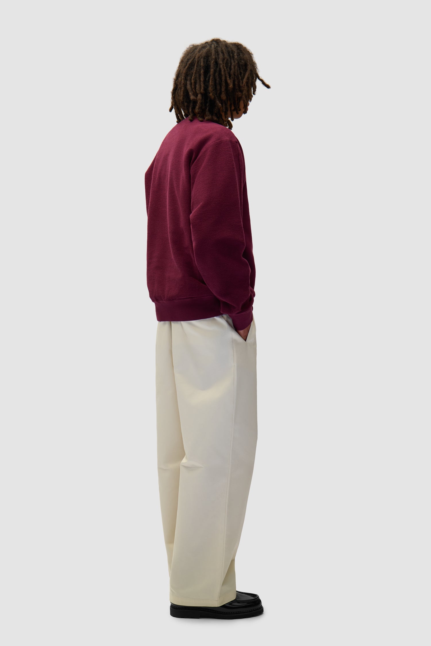 In/Out Crewneck - Bordeaux