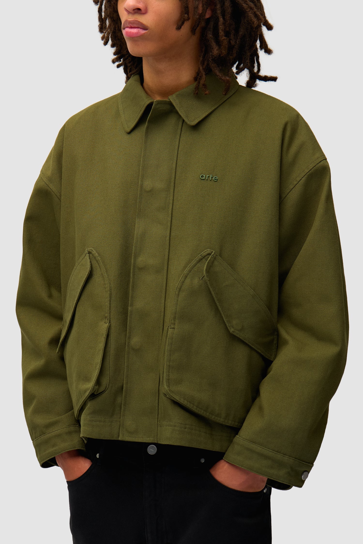 Veste à poches inclinées - Vert (défaut)