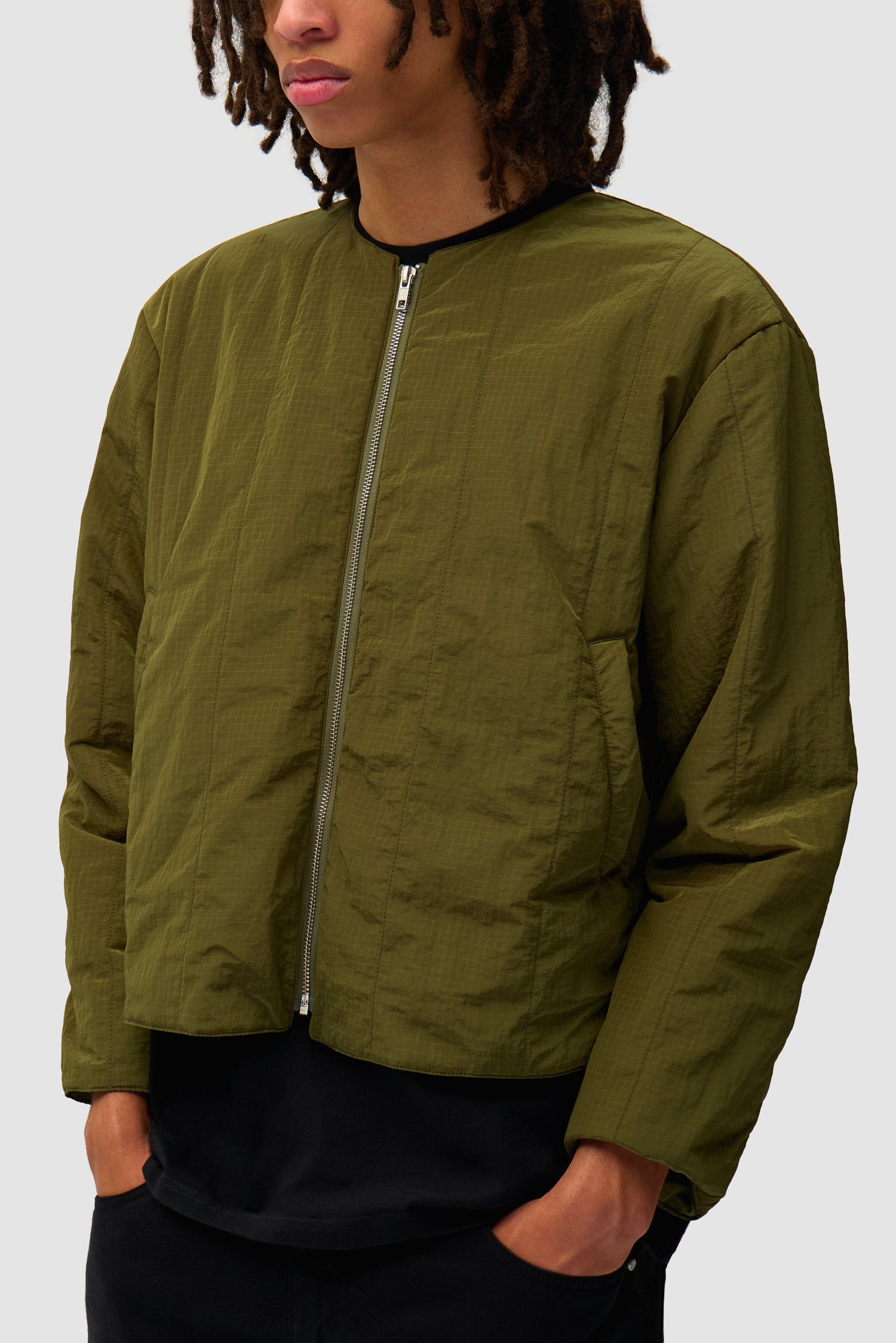 Veste à poches inclinées - Vert (défaut)
