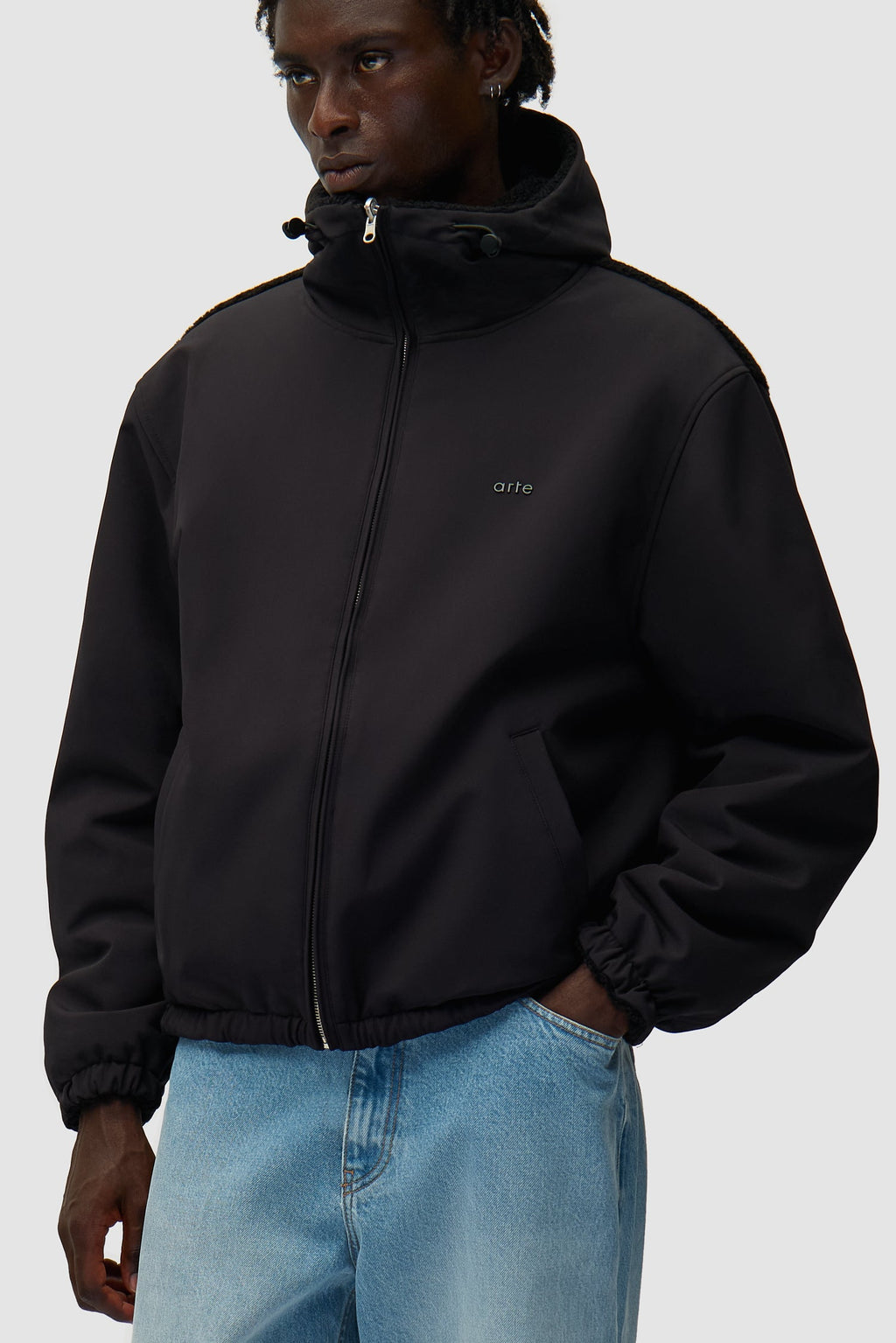 Veste technique en nylon - Noir