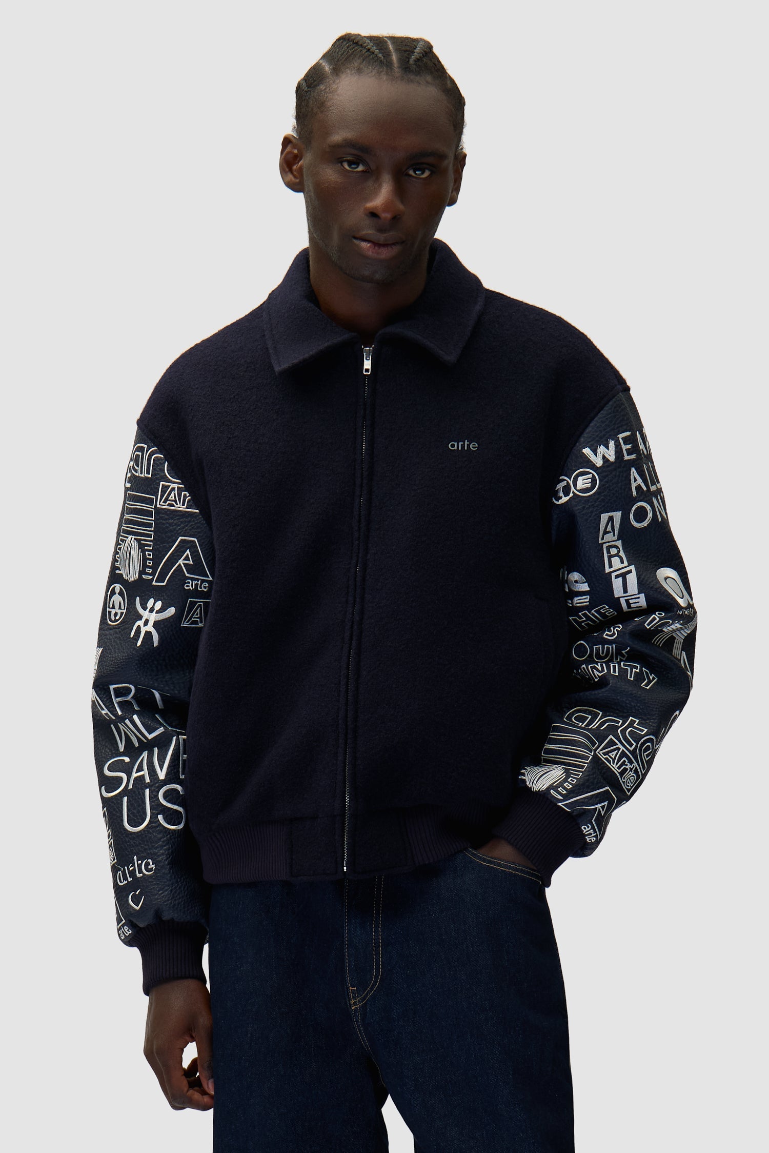 Veste de survêtement Graffiti - Marine