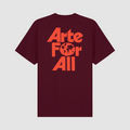 T-shirt Arte For All - Bordeaux