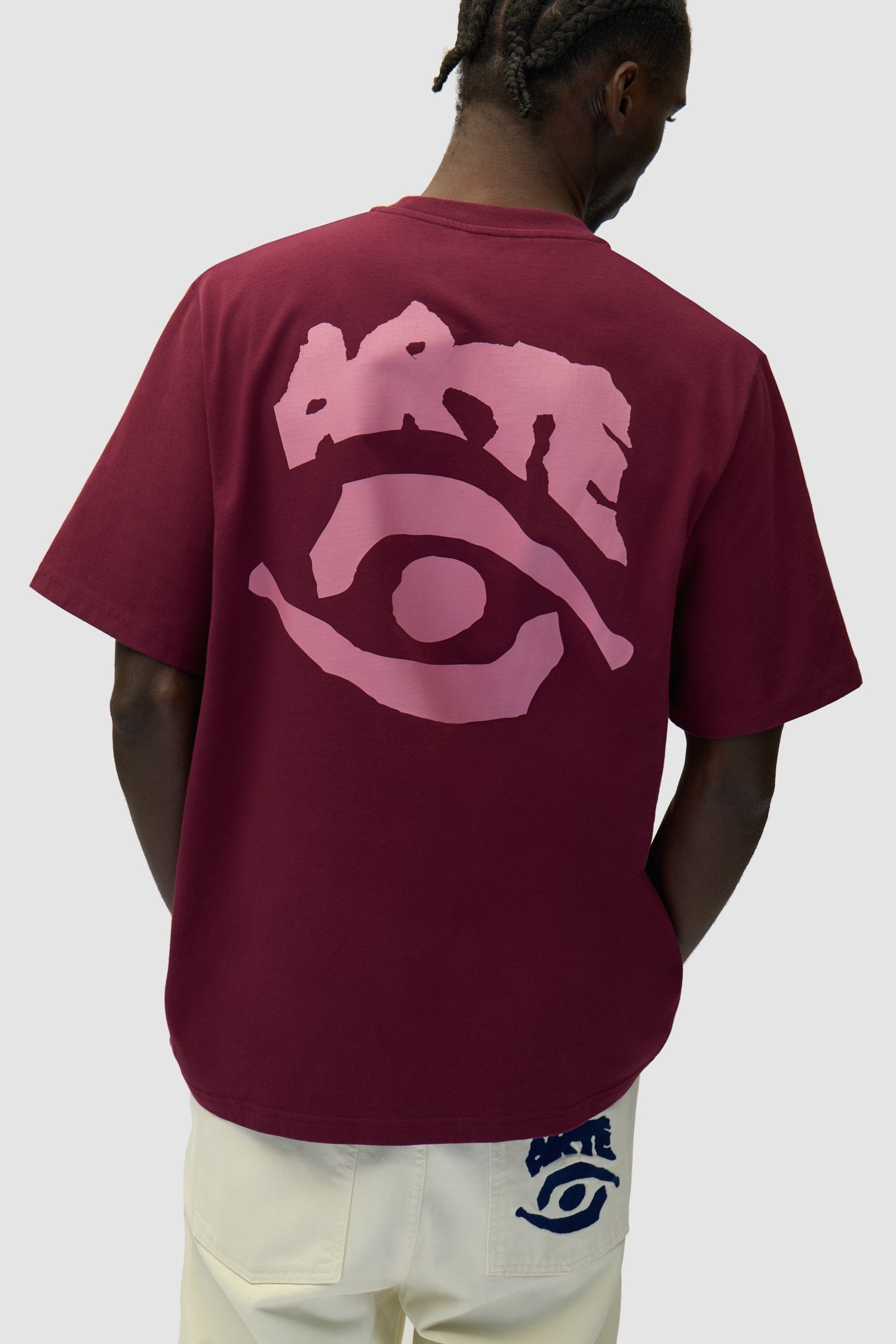 T-shirt à imprimé œil - Bordeaux