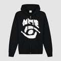Sweat à capuche zippé Eye - Noir