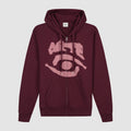 Sweat à capuche zippé Eye - Bordeaux