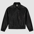 Veste en cuir basique - Noir