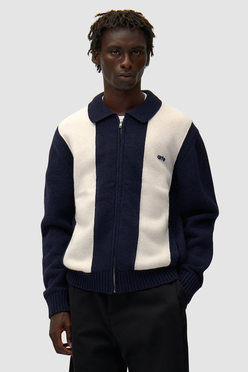 Cardigan - Bleu/Blanc