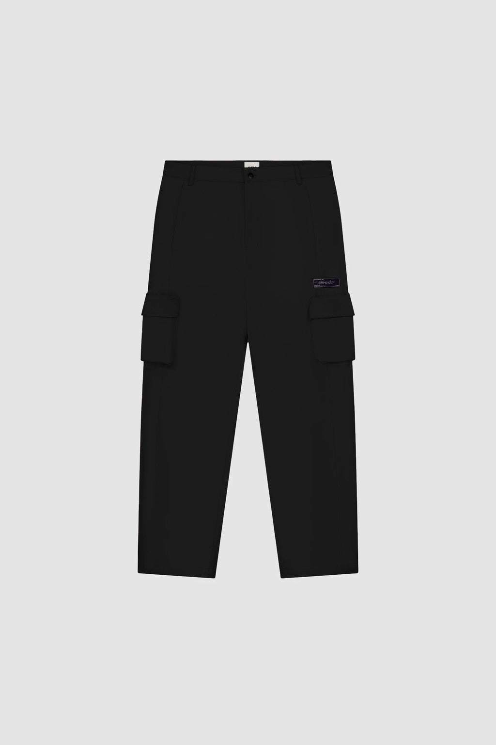 Pantalon en coton à poches 3D - Noir