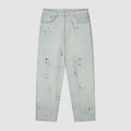 Pantalon en cuir craquelé - Blanc