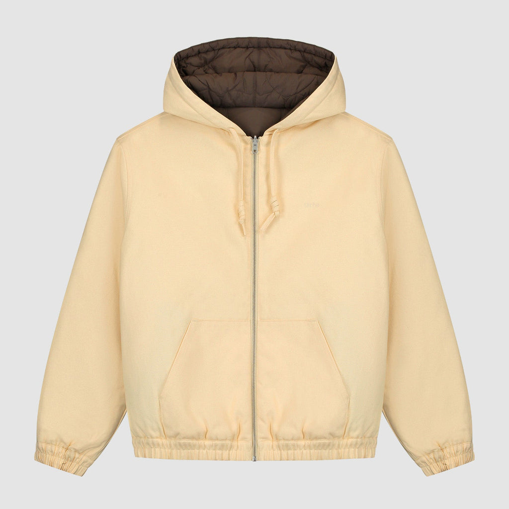 Veste à capuche réversible - Crème