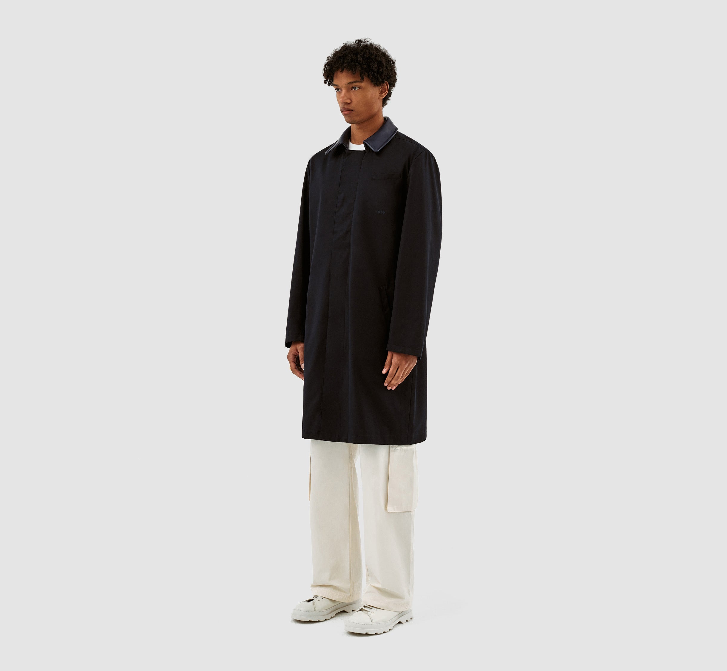 Manteau à col Joe - Marine