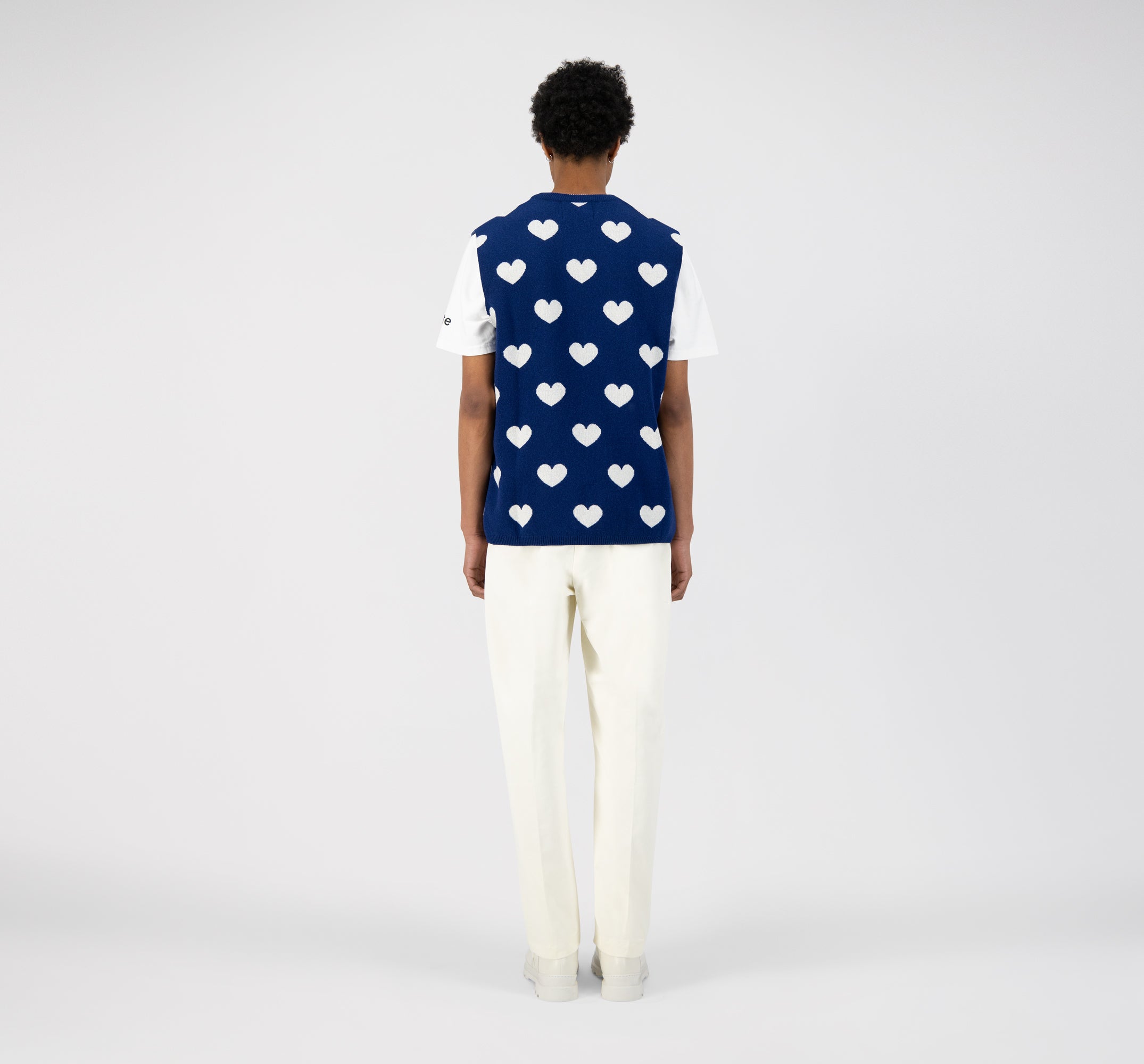 Klimt Heart Knit - Bleu/Blanc