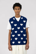 Klimt Heart Knit - Bleu/Blanc