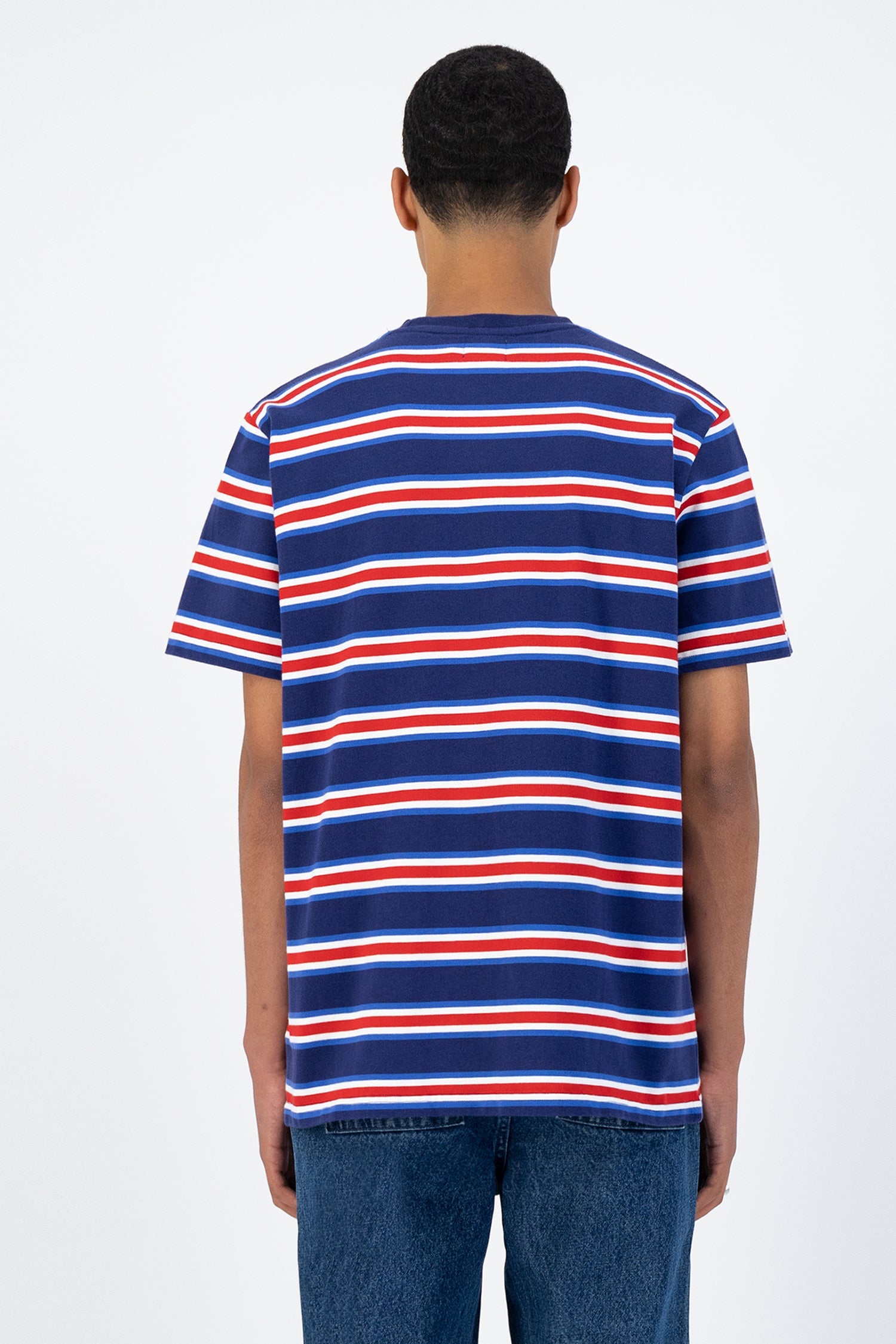T-shirt à rayures Tzara - Marine/Rouge