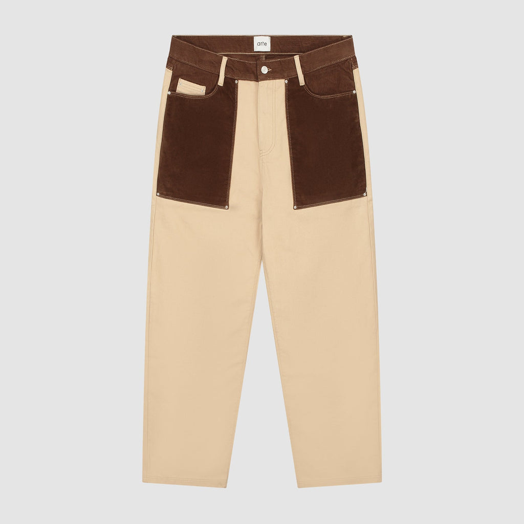 Pantalon en tissu multiple - Crème