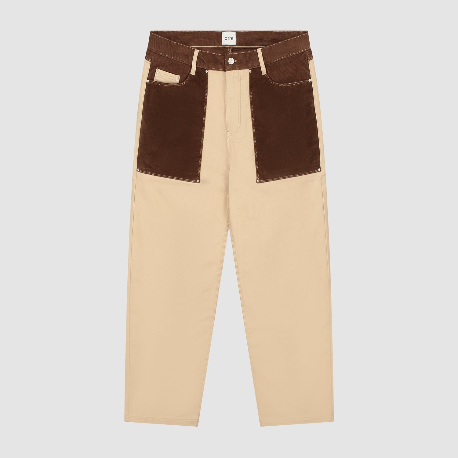 Pantalon en tissu multiple - Crème