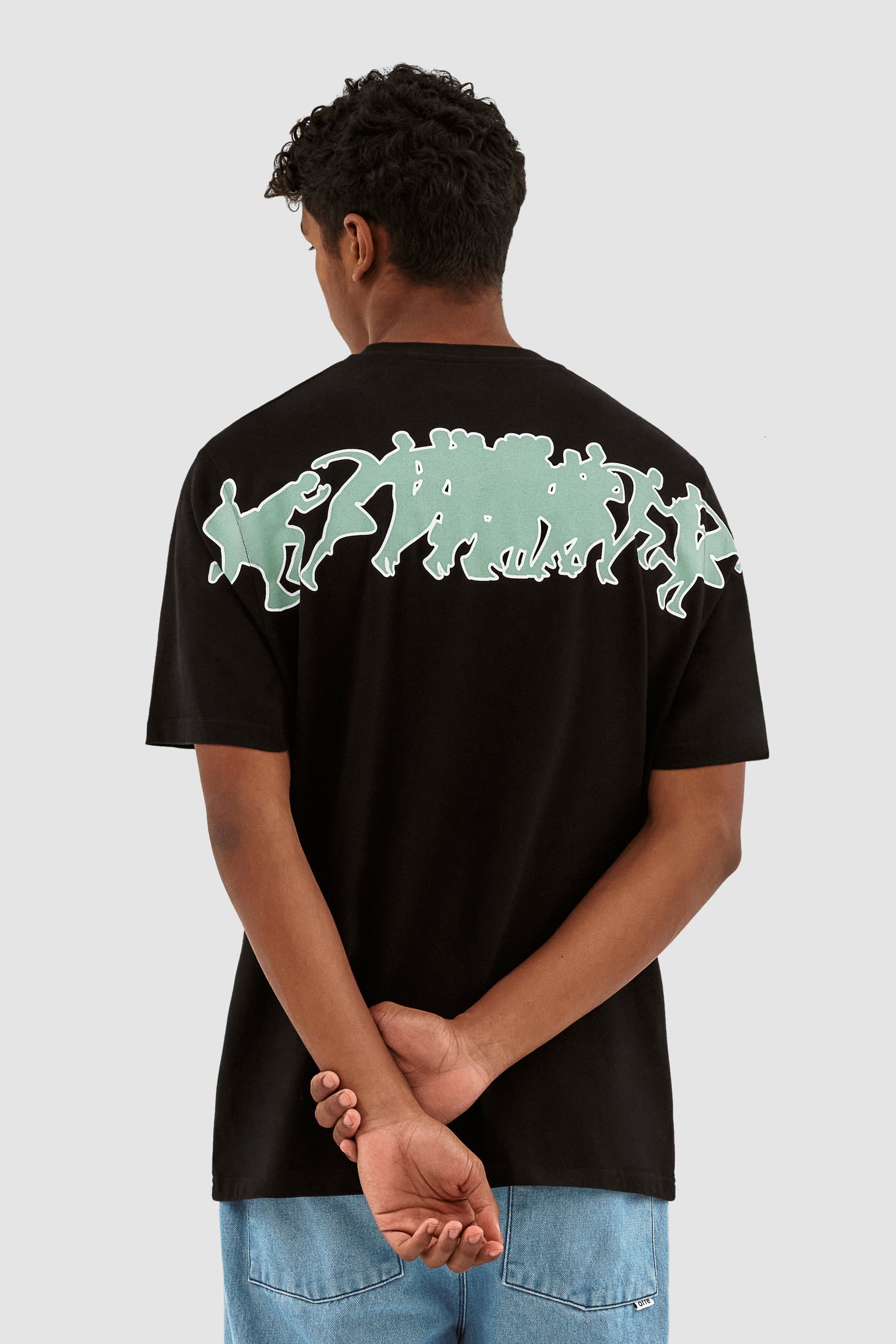 Teo Back T-shirt Multi Runner - Noir