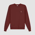 Carlos Small Heart Crewneck - Bordeaux