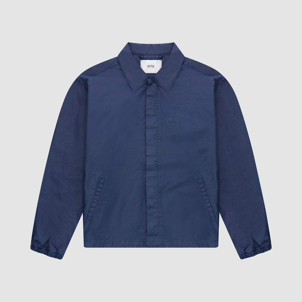 Jules Coach Waxed Denim Jacket - Navy