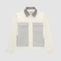 John Contrast Jacket - Crème/Gris