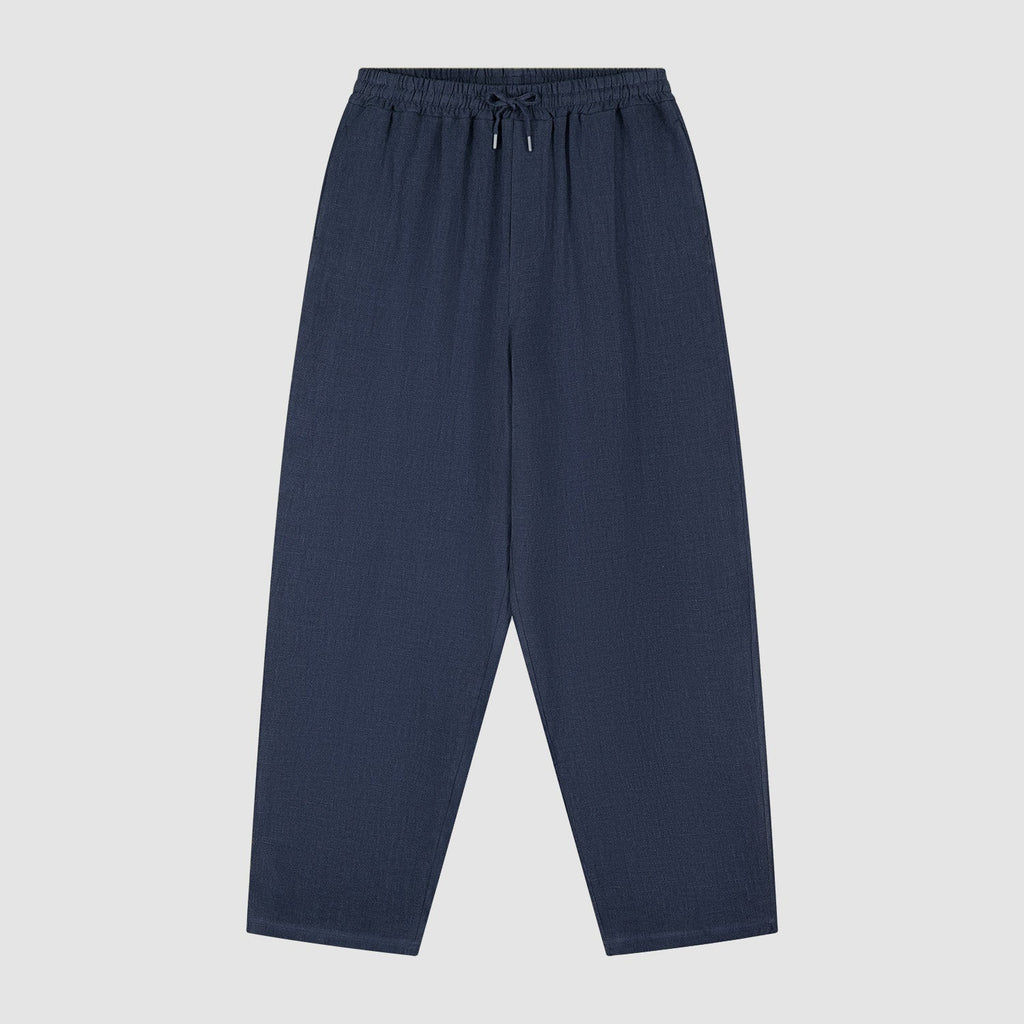 Pantalon en lin - Bleu marine