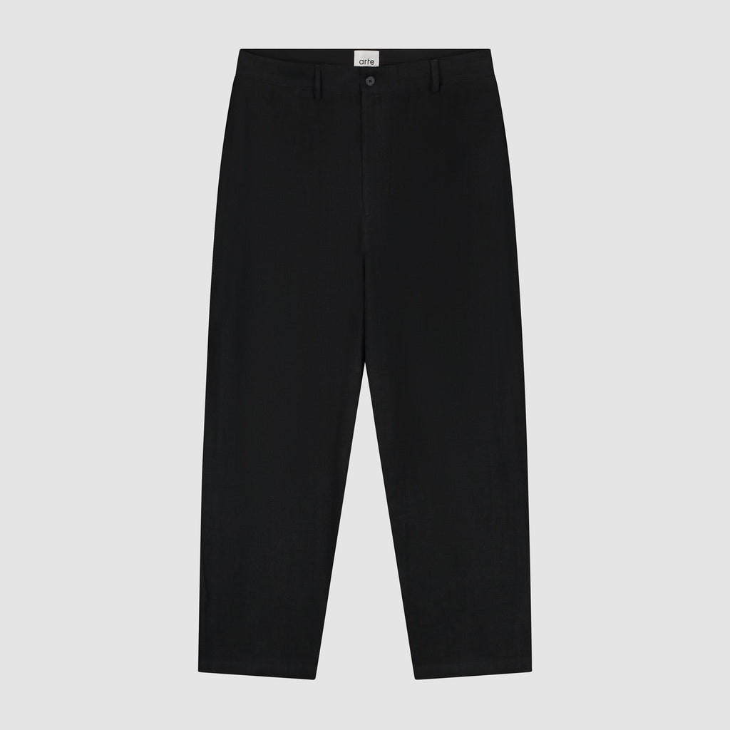 Pantalon de costume en lin - Noir