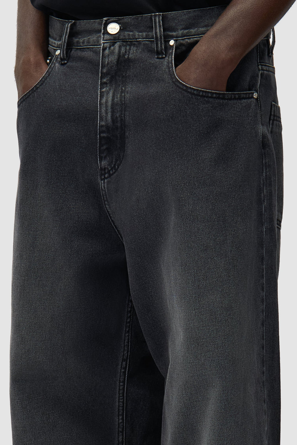 Pantalon baggy délavé - Noir