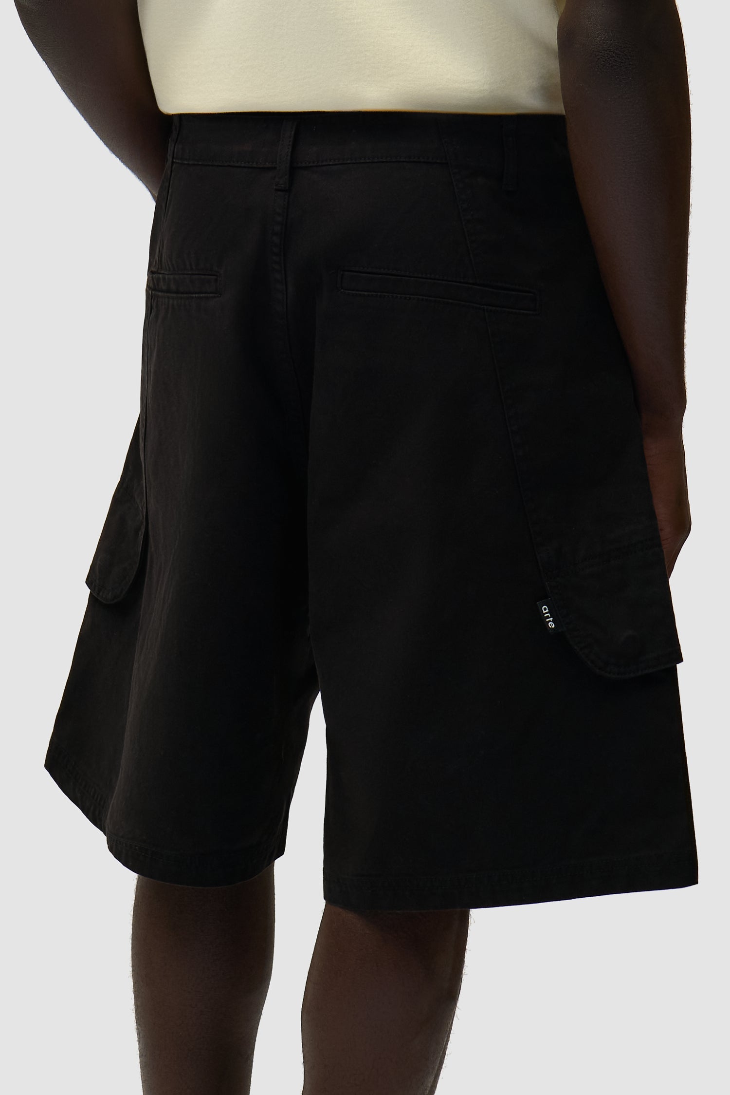 Short cargo en toile - Noir