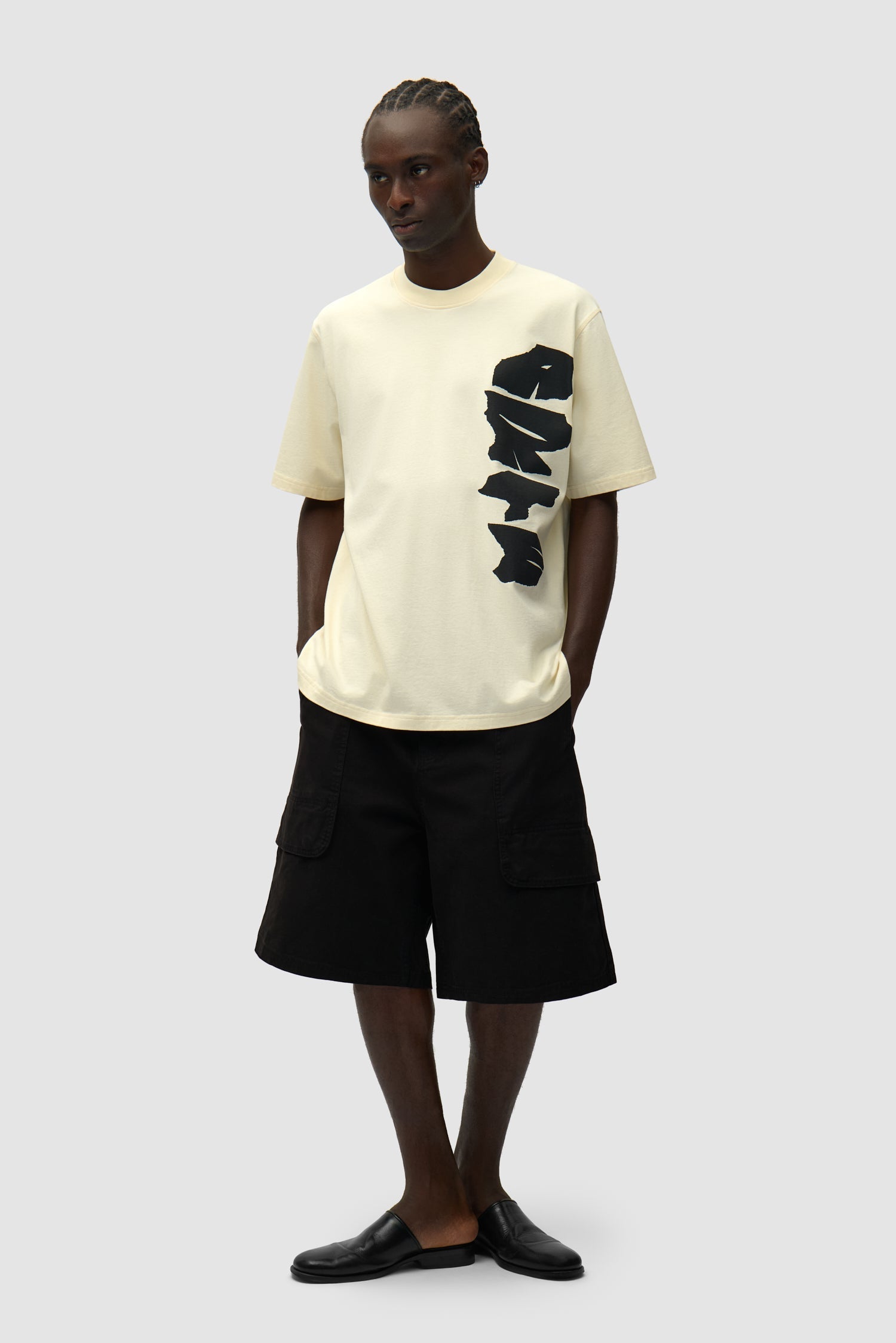 Short cargo en toile - Noir