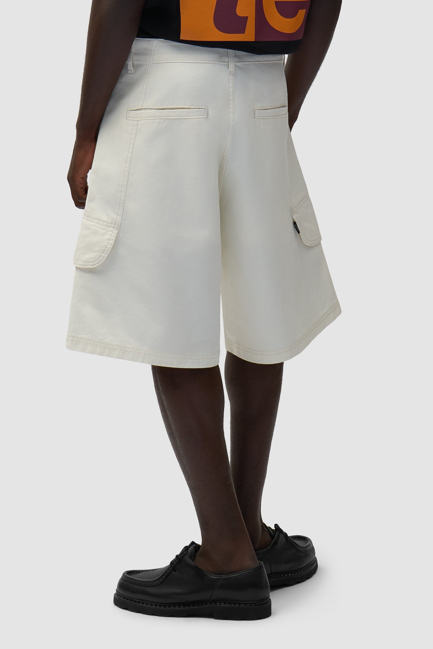 Short cargo en toile - Crème