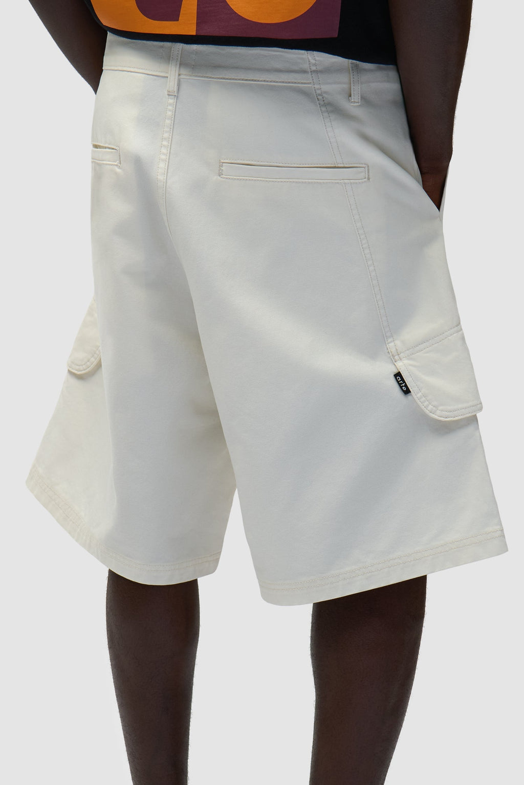 Short cargo en toile - Crème