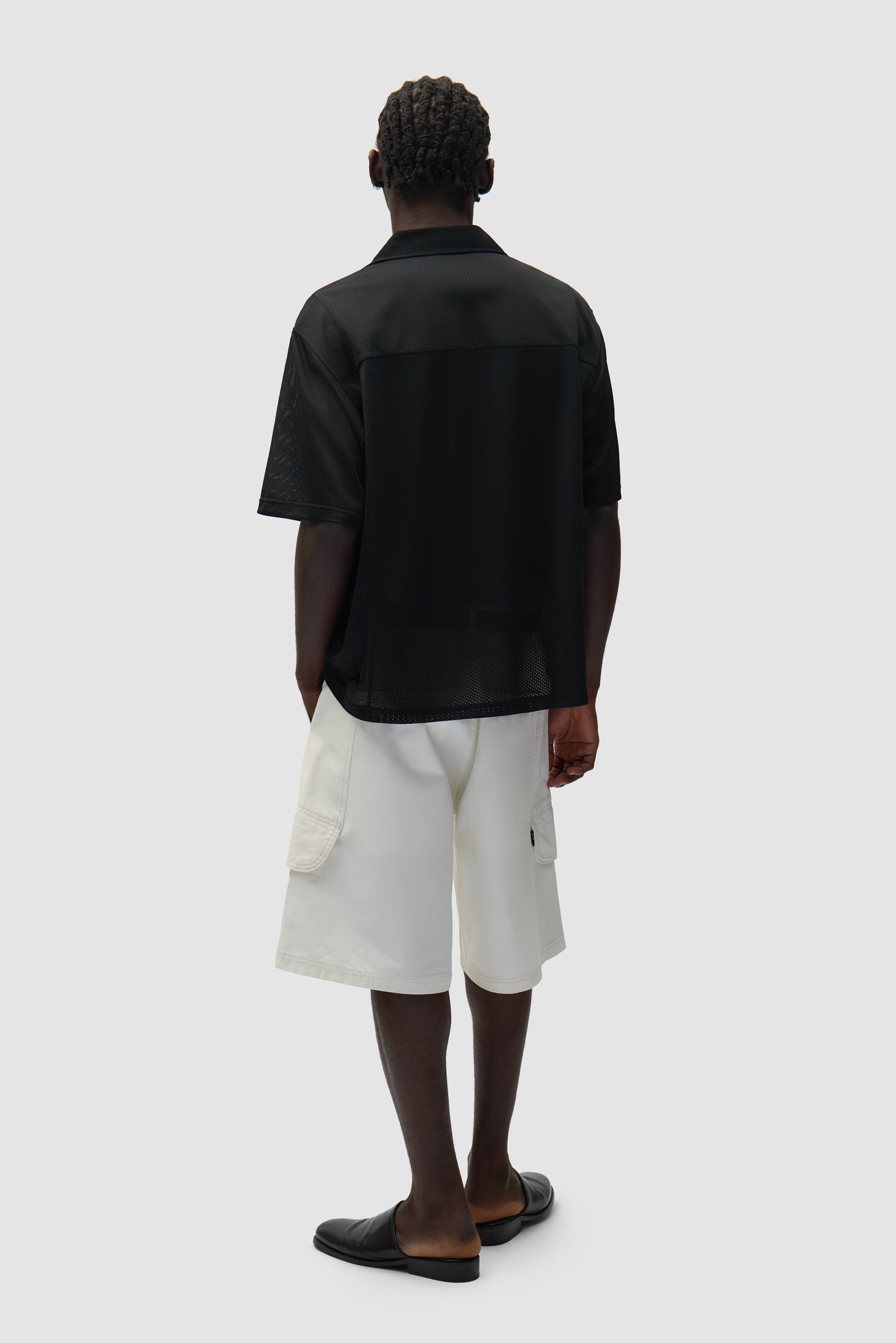Short cargo en toile - Crème