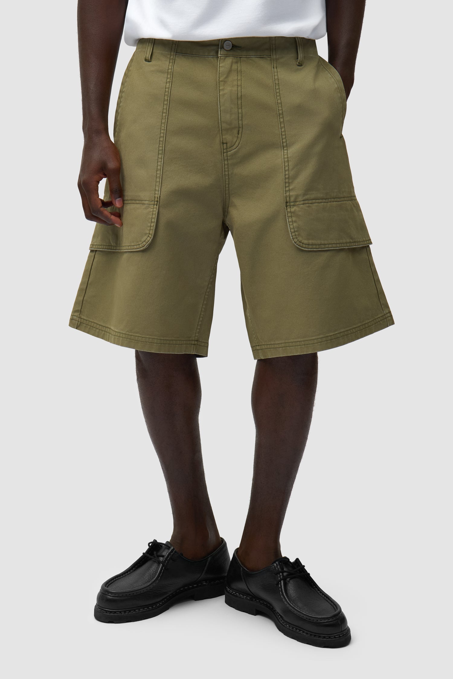 Short cargo en toile - Vert