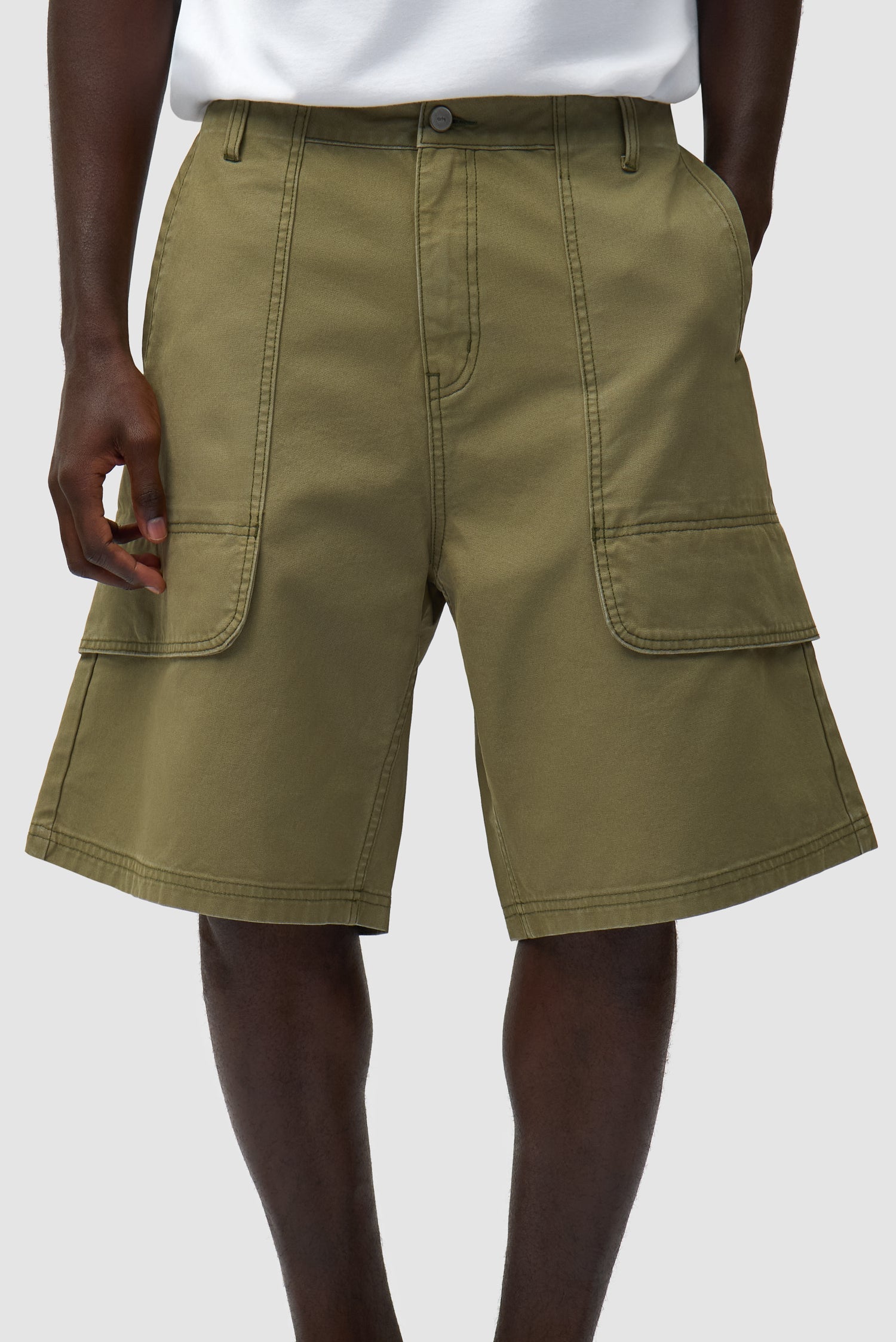 Short cargo en toile - Vert
