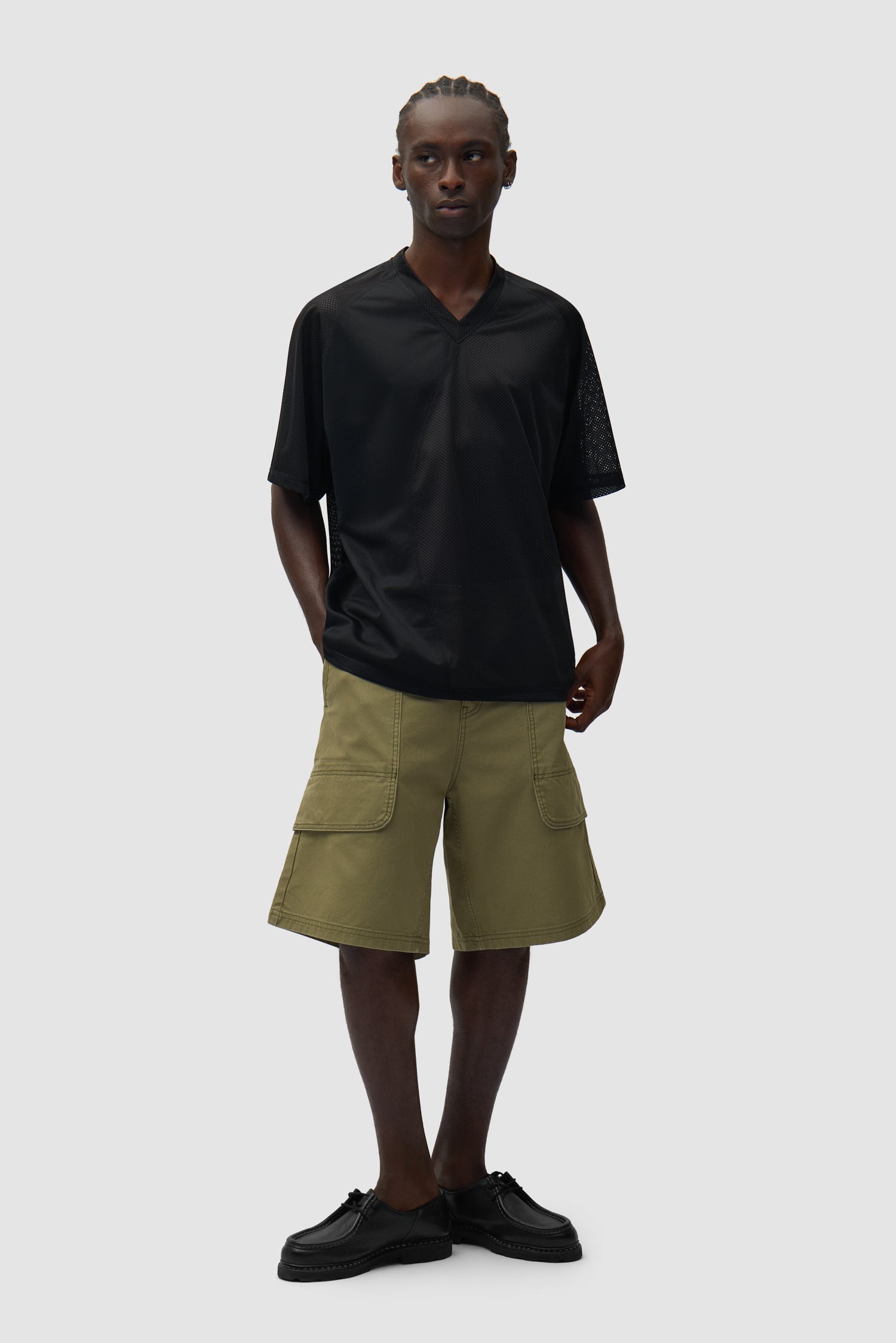Short cargo en toile - Vert
