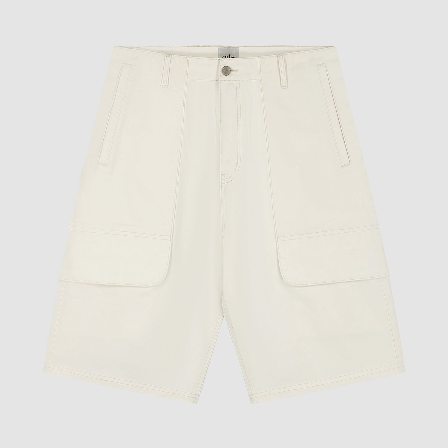 Short cargo en toile - Crème