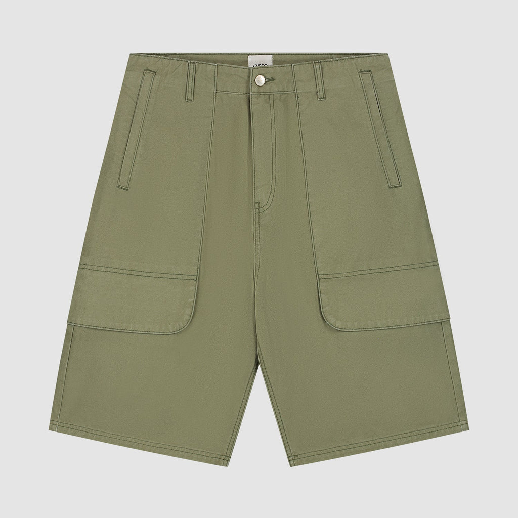 Short cargo en toile - Vert