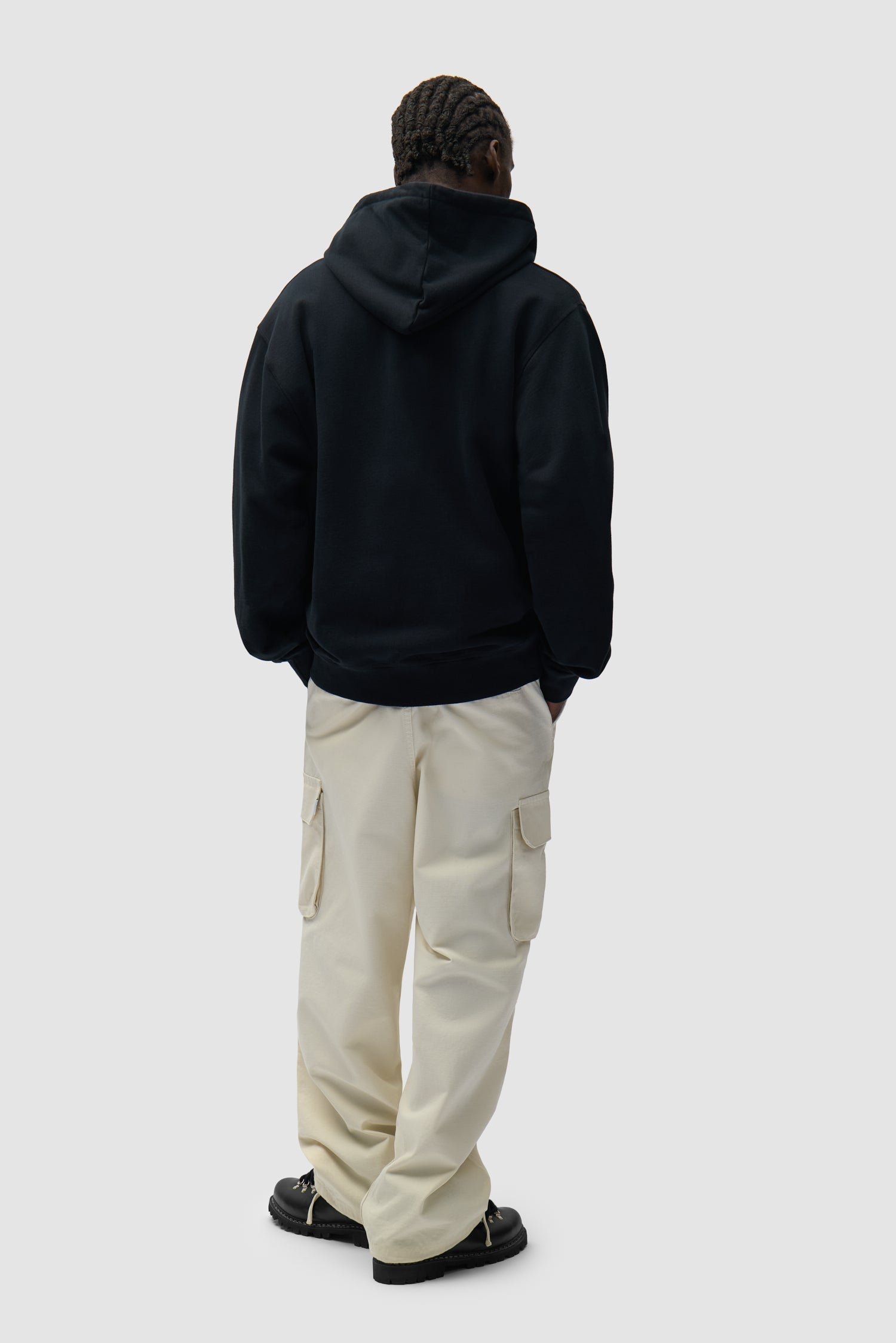 Sweat à capuche avec logo collage - Noir