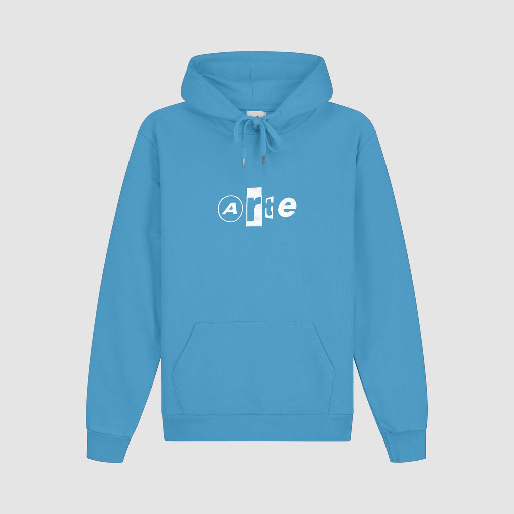 Sweat à capuche avec logo collage - Bleu