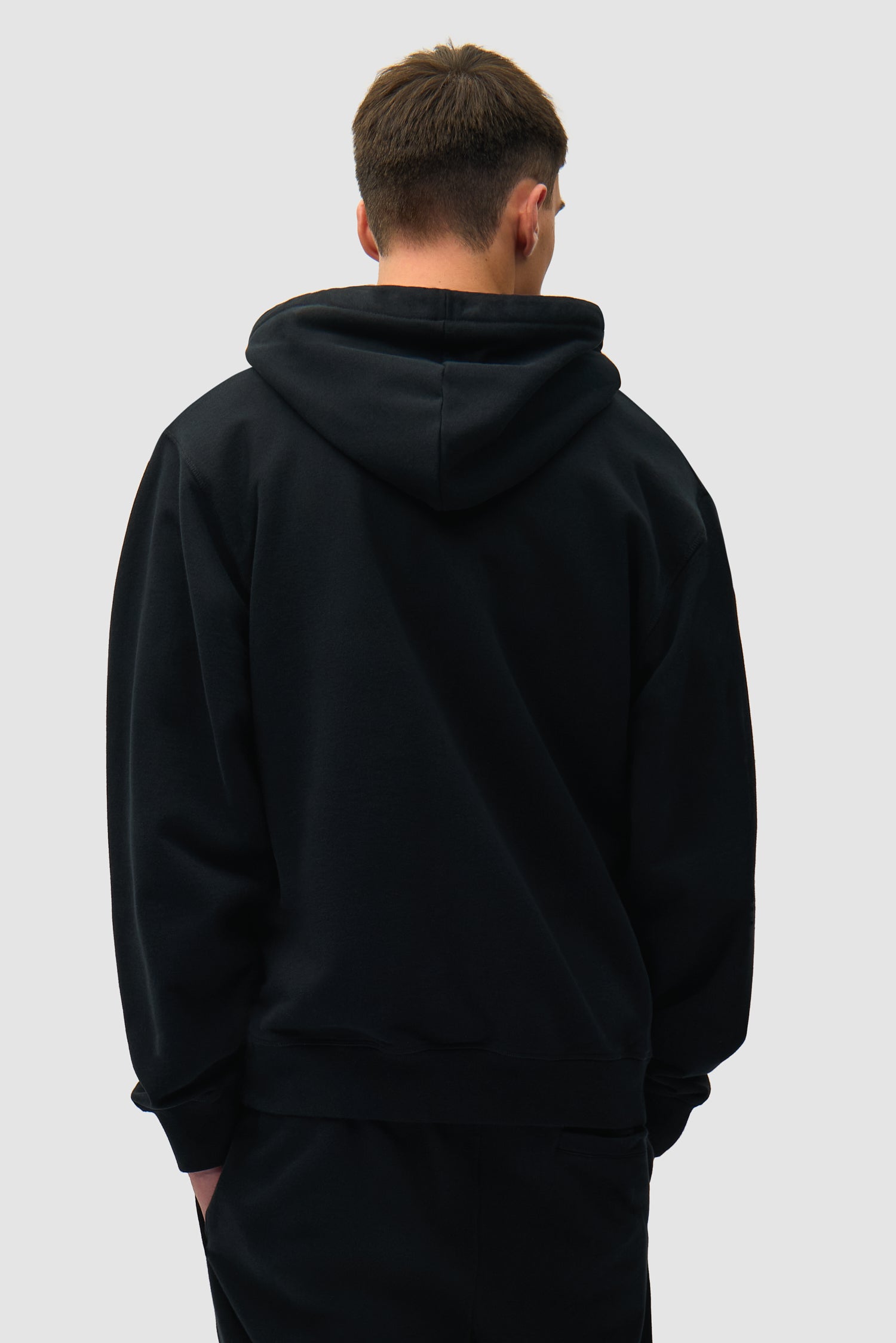 Sweat à capuche avec logo en forme de cœur - Noir