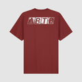 T-shirt imprimé dos délavé - Bordeaux