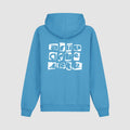 Sweat à capuche avec logo multi-couches dans le dos - Bleu