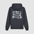 Sweat à capuche avec logo multi-couches dans le dos - Bleu marine