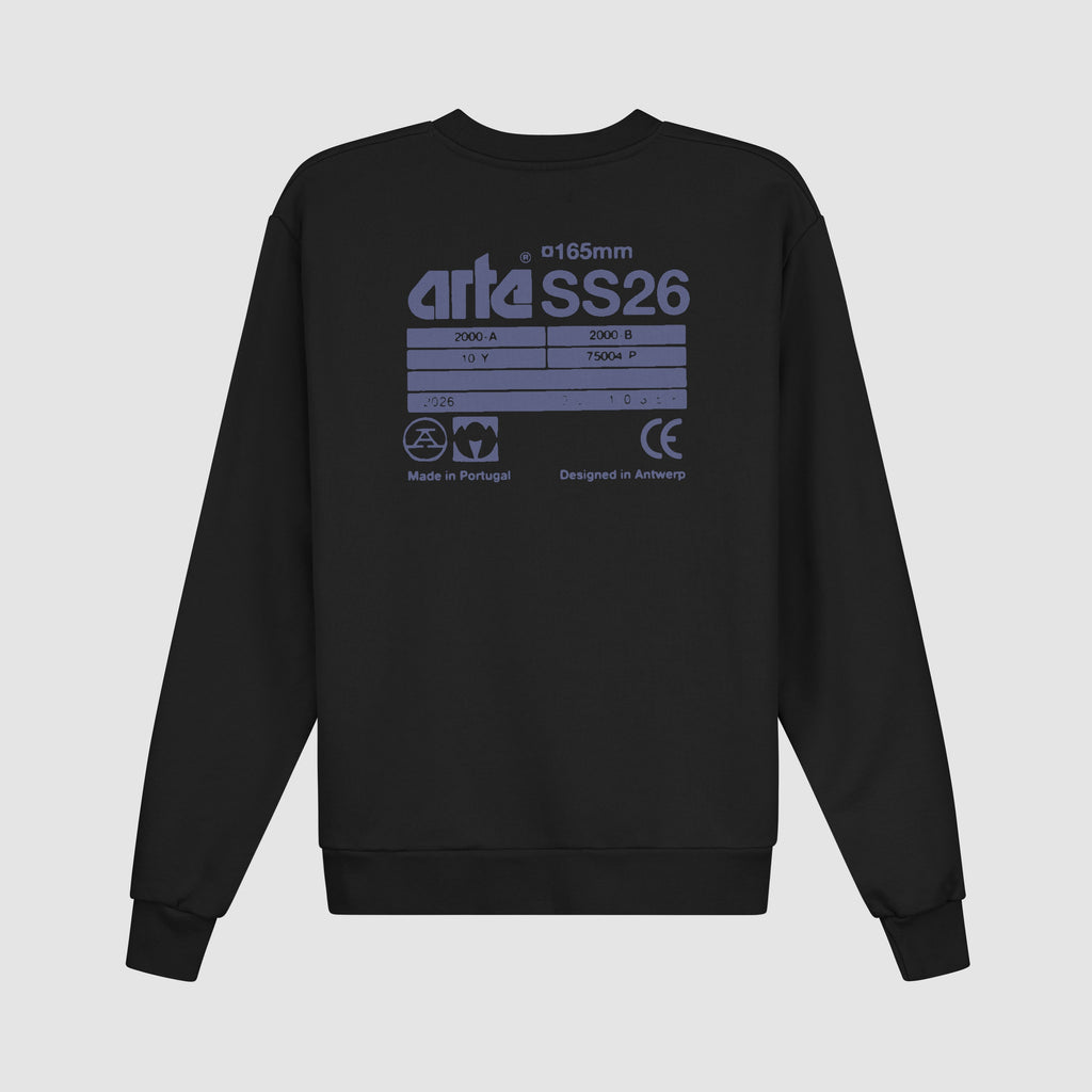 Sweat à col rond SS26 - Noir